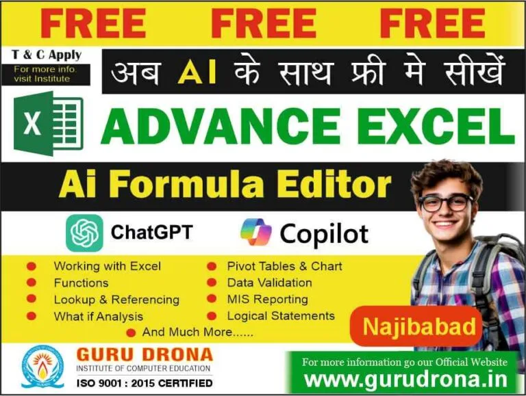 advance excel in najibabad